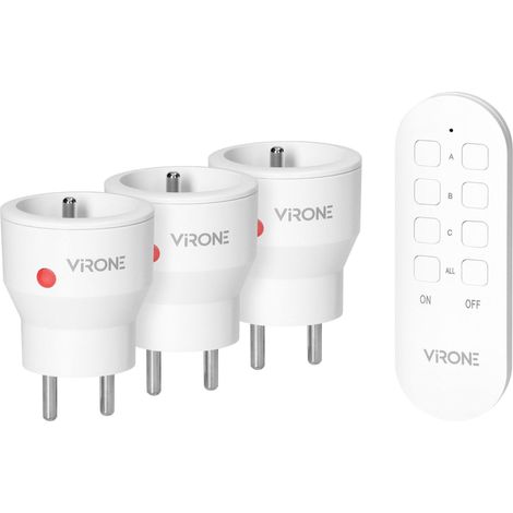Set von Steckdosen orno kabellos Fernbedienung 2300W (1/2)