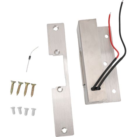 Déverrouillage électronique à sécurité positive, en alliage d'aluminium, avec mâchoire réglable, pour bâtiments commerciaux et résidentiels, 12 V CC. (1/5)