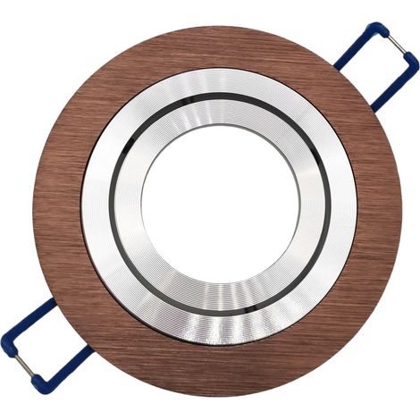 Portafaretto Tondo Orientabile da incasso cartongesso per lampadine led GU10 con ghiera svitabile Marrone
