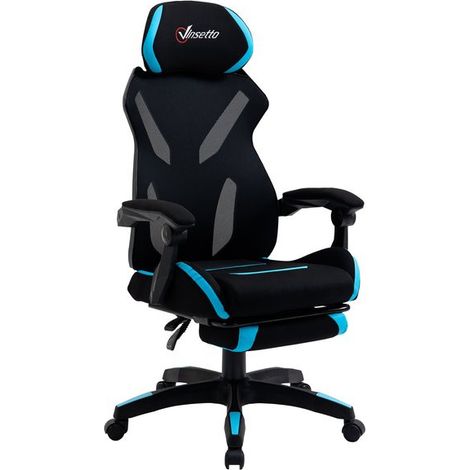 Fauteuil de bureau gamin KENDALL bleu et noir (1/5)