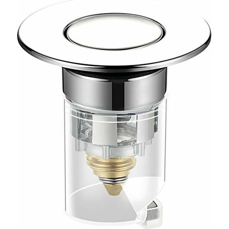 YMYNY Bouchon lavabo, Universel Pop Up étanche Anti-colmatage Anti-Odeur Bonde de Lavabo vidange Valve évier Bouchon Fermeture pour éviers de comptoir (34-40 mm) (1/4)