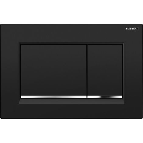 Geberit Sigma30 dual-flush plate, matt black/chrome (115.883.14.1) (1/2)