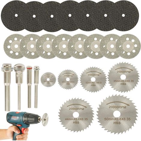 ZOLGINAH 32pcs Mini Discos de Corte de Diamante Mini Disco de Corte de Resina para Madera Piedra Metal (1/5)