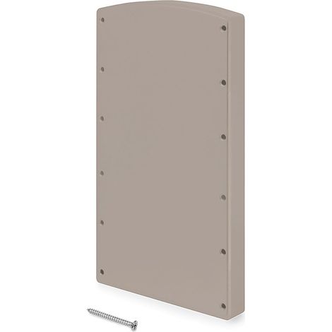 Emuca Satz Set mit Seiteneinsätzen für Hängende Haken für Hang Garderobe, Kunststoff, Steingrau lackiert