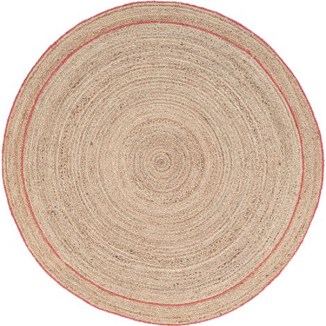 Tappeto rotondo da interno Ankit naturale -Arancione (1/3)
