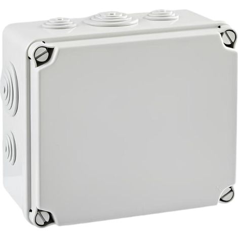 IDE – Boîte de dérivation étanche IP65 IK07 175x151x95mm – Entrées coniques pour câbles – Résistante aux UV et aux impacts – Installation extérieure