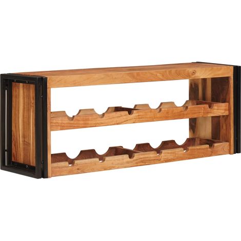 Weinregal Braun 120 x 45 x 33 cm Massivholz Akazie