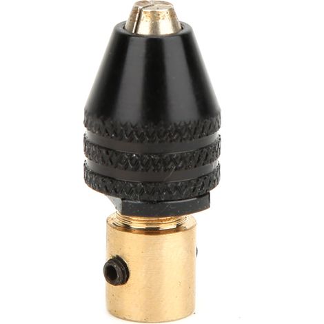 Accessoires pour mini-perceuse électrique : mandrin en laiton noir de haute qualité, diamètre de perçage 2,35 mm/3,175 mm, kit de 2,35 mm (mandrin noir avec tige). (1/5)