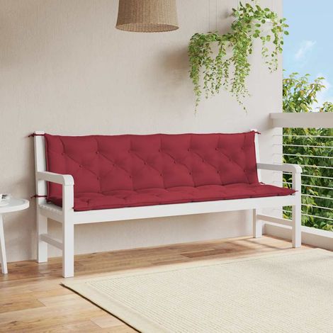 Gartenbank-Auflage Weinrot 200x(50+50)x7 cm Oxford-Gewebe (1/5)