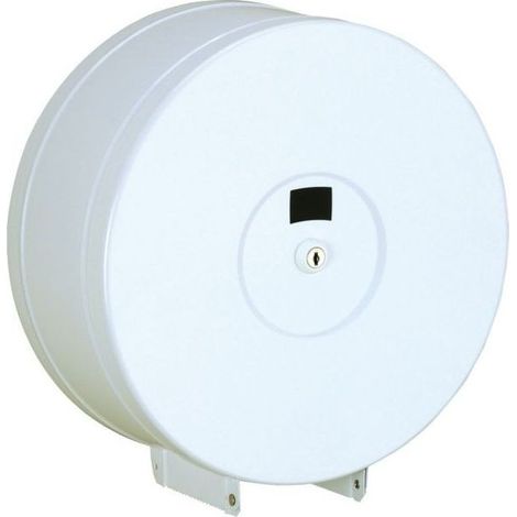 Distributeur papier hygiénique mural Finish acier époxy blanc 4 points fixation rouleau jusqu'à 400 m (1/3)