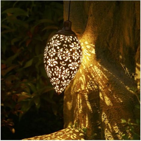 Pair - SJLERST Lanterne Solaire pour Extérieur, Tomshine Lanterne de Jardin,Lanterne Solaire à LED en Métal pour Patio Extérieur sur L'arbre (1/5)
