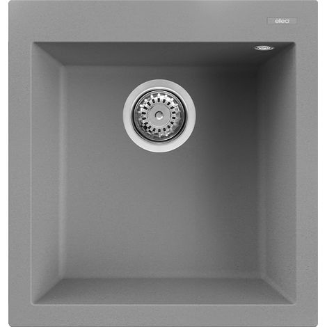 Lavello Elleci Incasso 1 vasca 47x50 Quadra 102 Granitek Grigio Cemento LGQ10248 (1/4)