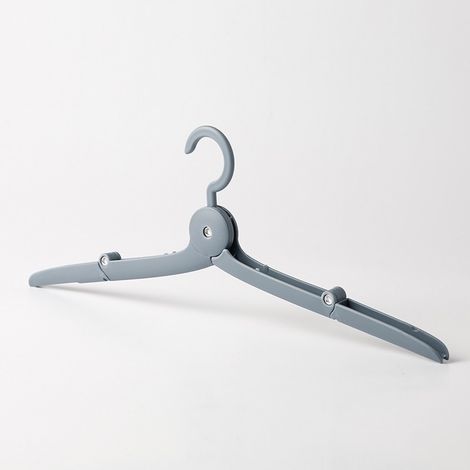 Ensemble de 2 cintres pliants, design portable, bleu-gris, petite taille, polyvalent et pratique, pour un usage quotidien