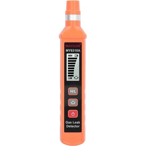 Détecteur de fuites de gaz avec affichage numérique LCD, plage de mesure 300–10 000 ppm, testeur de gaz combustible avec alarme de sécurité