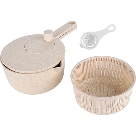 Essoreuse à salade séchoir fruits et légumes passoire manuelle pour laver les le riz accessoires de cuisine (1/4)