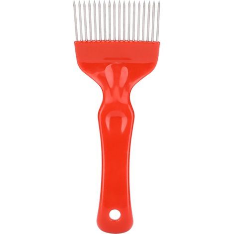Peigne d'apiculture en acier inoxydable, fourchette à désoperculer à 18 dents, outils de grattage (rouge) (1/4)