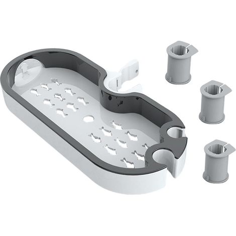 Étagère de douche suspendue en plastique sans perçage, hauteur réglable. (1/5)