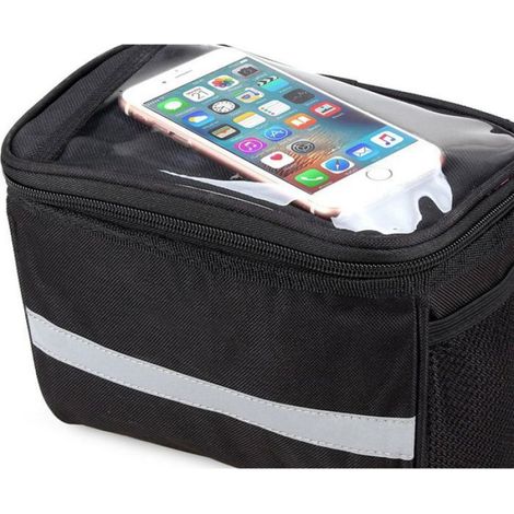 Sacoche de guidon de vélo, sacoche de guidon de vélo, sacoche de guidon étanche pour téléphone portable (1/3)