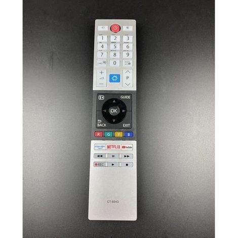 CT-8543 Universalfernbedienung – Kompatibel mit Toshiba Smart-TVs – Infrarotkommunikation – Schwarz