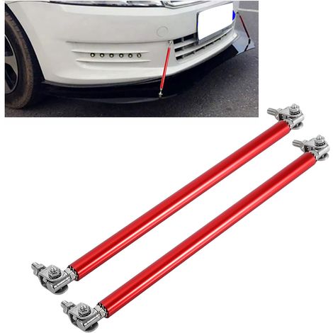 Paire de barres de support de pare-chocs avant 20cm, renfort de calandre auto, tige de stabilisation de bouclier rouge, kit de renfort voiture tuning (1/5)