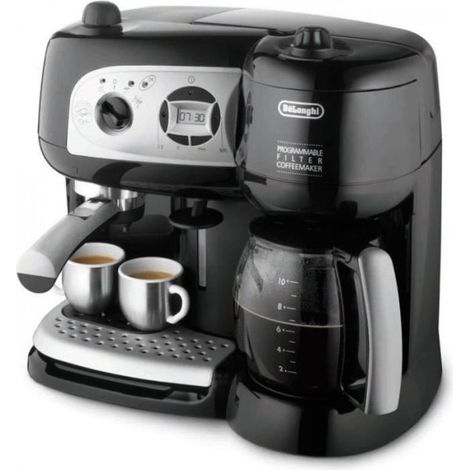 Delonghi – Cafetière combinée expresso 1750W – Pompe 15 bars – Compatible café moulu et dosettes ESE – Réservoir 1,3L amovible