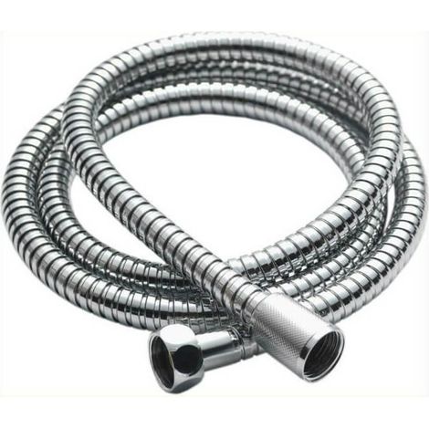 Flexible de douche 130 cm inox chromé – Format standard 1/2' (15 x 21 mm) – Embouts sertis et système anti-torsion – Bodyclean
