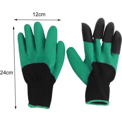 Gants De Jardinage - Impermeables - Pour Travaux Exterieurs Et Construction - Taille Unique (1/4)