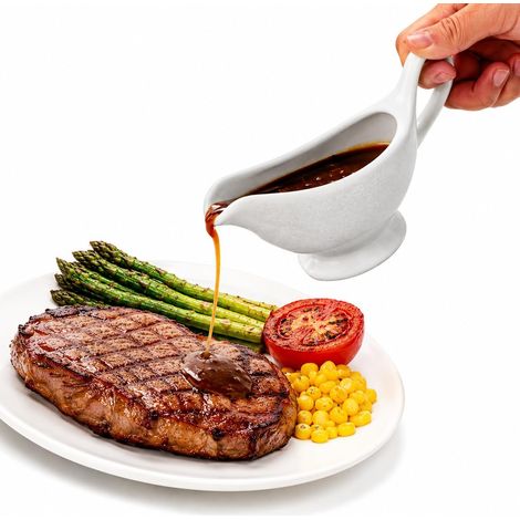 1 récipient à sauce - Bol à sauce - Bol de cuisine - Ustensile de cuisine - Céramique - Sauce à sauce - Pot à lait - Blanc