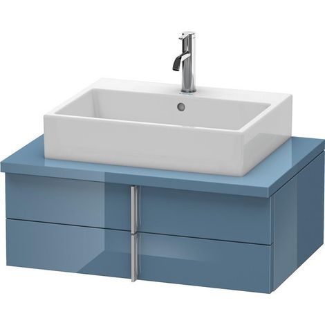 VERO mobile basso consolle 285x800x518mm blu pietra lucida