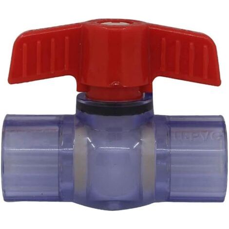 Pair Vanne boisseau pvc 20 25 32 40 50 63mm vanne a coller robinet boisseau sphérique vanne a bille piscine a sphere (Diamètre Intérieur 32mm) (1/5)