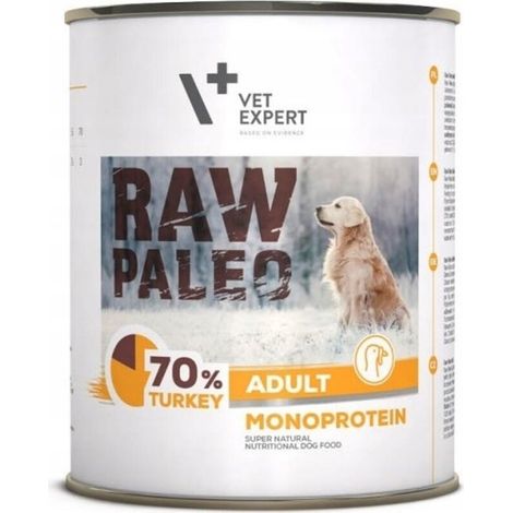Alimentation humide crue paléo - Dinde - 800 g pour chiens adultes