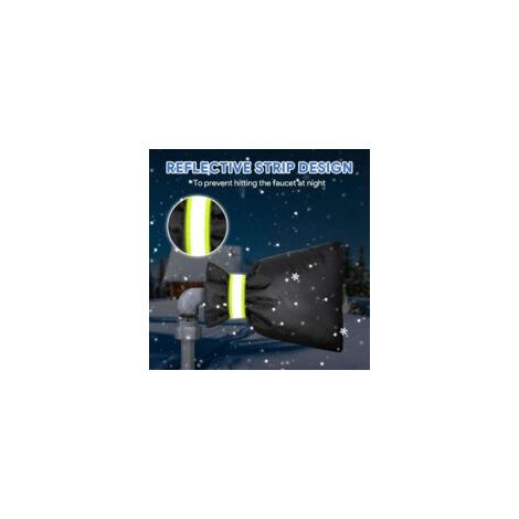 Juego de 2 fundas para grifos de exterior para invierno, 22,9 cm de alto x 17,8 cm de ancho, calcetines para grifos de jardín para protección contra las heladas, aislantes, impermeables, reutilizables