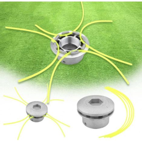 Universal Brush Cutter Head, Aluminum Trimmer Head Threads for Gasoline Brush Cutter Lawn Mower (1/5)