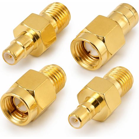 4 Pcs adaptateurs d'antenne d'autoradio DAB, Kit Adaptateur Antenne Dab, SMA vers connecteur SMB, Pour Autoradio DAB/FM, Câble Antenne 4G Lte, Facile À Installer, Aucune Soudure Requise. (1/5)