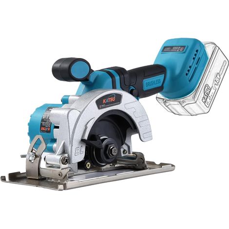 Scie Circulaire sans Fil Brushless 21V KATSU FIT-BAT, 5" 125mm 2000W Scie Circulaire Électrique sans Fil à Long Manche, Moteur sans Balais, sans Batterie ni Chargeur 102793 (1/5)
