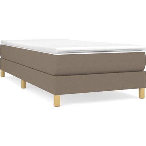 Maison Exclusive - Sommier à lattes de lit avec matelas Taupe 80x200 cm Tissu (1/5)