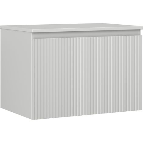 Mexen Rivel Waschtischunterschrank 70 cm mit Platte, 1 Schublade, gerillt, graumatt - 91A20-07047-1-BFC62 (1/5)