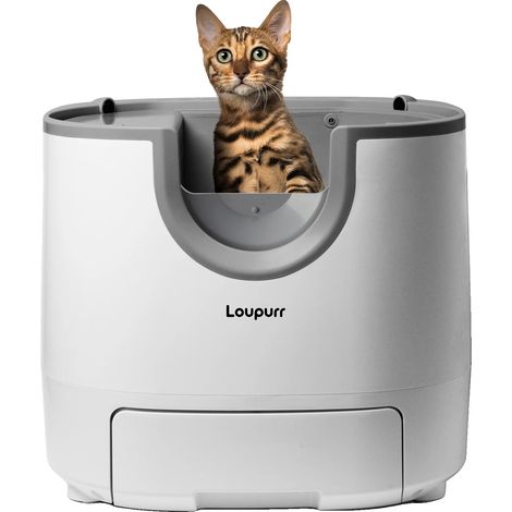 Bac à Litière Automatique pour Chats, Plastique, Grande Capacité, Mécanisme Auto-Nettoyant, Multiples Capteurs de Sécurité, Entretien Facile (1/5)