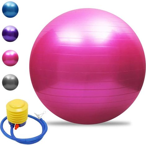 Ballon de Yoga Anti-éclatement épais et Stable (Rose, 55) (1/5)