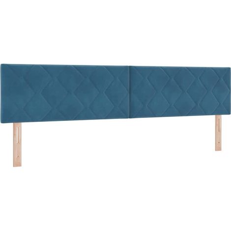 Maison Exclusive - LED Kopfteil Dunkelblau 200 cm Samt