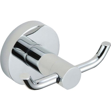 Gancho simple o doble para abrigos, toallas y ropa. Perchero de pared resistente de acero inoxidable para baño, cocina y dormitorio. (1/5)