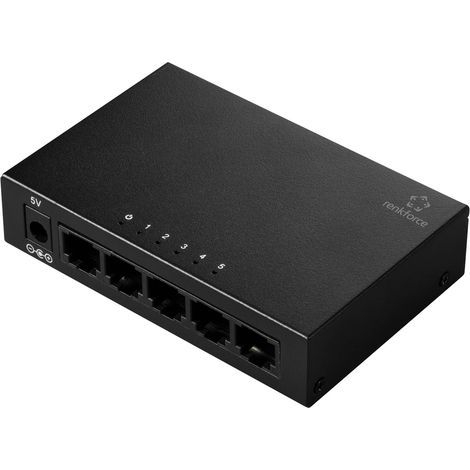 Renkforce RF-6385004 RF-6385004 Switch réseau RJ45 5 ports 1 GBit/s (1/4)