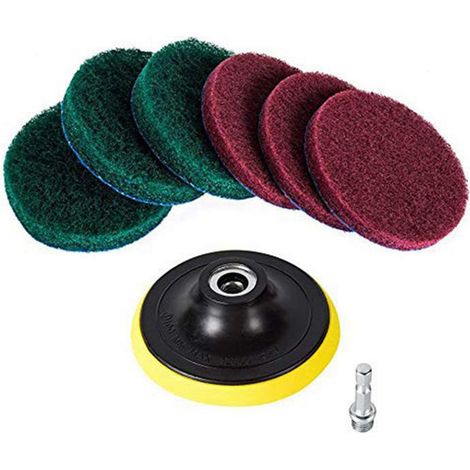 Ensemble de 12 brosses de forage pour nettoyage puissant - Éponges et tampons pour salle de bain, cuisine et automobile (1/5)
