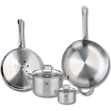 Ensemble de 2 Poêles de cuisson 28 et 32 cm et 2 faitouts 12 et 20 cm Elo Profi Citrin (1/5)