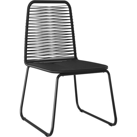 Maison Exclusive - Gartenstühle 4 Stk. Poly Rattan Schwarz