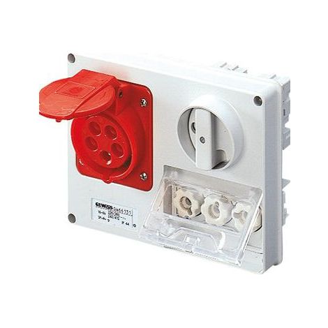 Presa Interbloccata con base portafusibili 2P+T IP44 32A Senza fondo Gewiss GW66137 (1/2)
