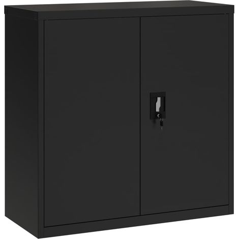 Armadio Classificatore Nero 90x40x90 cm in Acciaio vidaXL
