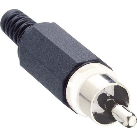 Lumberg XSTO 1-WH Cinch-Steckverbinder Stecker, gerade Polzahl: 2 Weiß 1 St.