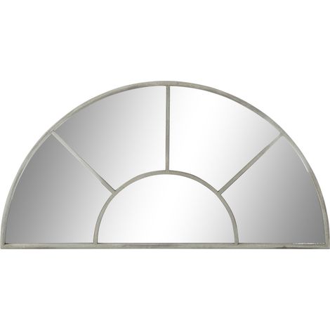 Metallspiegel 122x2.5x62 gealtertes graues Metallfenster mehrfarbiger Farbmaterial Familienspiegel Details (1/4)