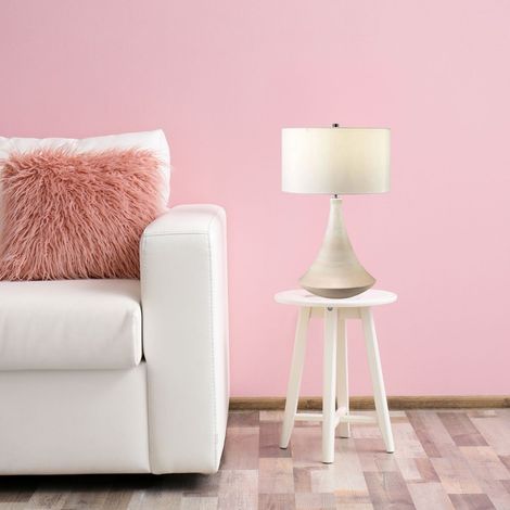 Lampe à poser céramique rose/crème Pinner E27 60W Elstead (1/2)